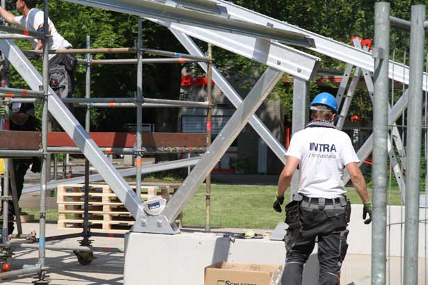 E.ON-Solarcarport · Montage